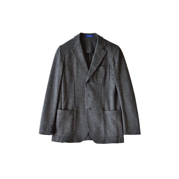 【日本製】 ジャケット メンズ ビジネス テーラードジャケット イージーケア 保温 ストレッチ ウールコットン グレー(SJFB25-108-gr)